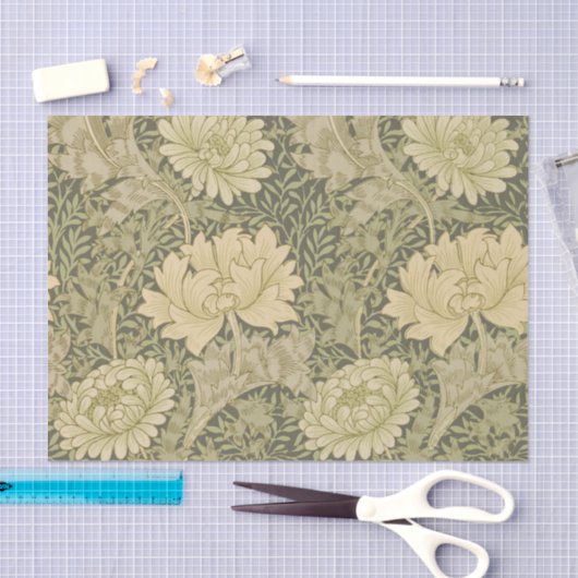 William Morris Chrysanthemum Sage Blume Seidenpapier (Handwerk)