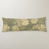 William Morris Chrysanthemum Sage Blume Seitenschläferkissen (Rückseite)