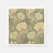 William Morris Chrysanthemum Sage Blume Serviette (Vorderseite)