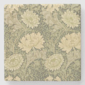 William Morris Chrysanthemum Sage Blume Steinuntersetzer (Vorderseite)