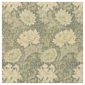 William Morris Chrysanthemum Sage Blume Stoff (Nahaufnahme)