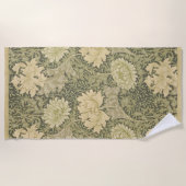 William Morris Chrysanthemum Sage Blume Strandtuch (Vorderseite)