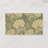 William Morris Chrysanthemum Sage Blume Visitenkarte (Rückseite)