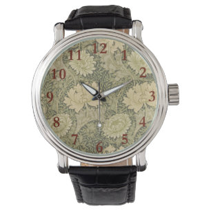 William Morris Chrysanthemum Salbei-Blume Armbanduhr