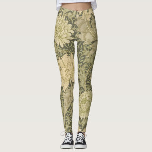 William Morris Chrysanthemum Salbei-Blume Leggings