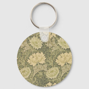 William Morris Chrysanthemum Salbei-Blume Schlüsselanhänger