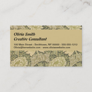 William Morris Chrysanthemum Salbei-Blume Visitenkarte