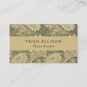 William Morris Chrysanthemum Salbei-Blume Visitenkarte