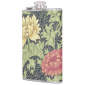 William Morris Chrysanthemum Vintage Blumenart Flachmann (Links)