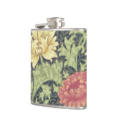 William Morris Chrysanthemum Vintage Blumenart Flachmann (Links)