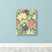 William Morris Chrysanthemum Vintage Blumenart Leinwanddruck (Insitu (Holzboden))