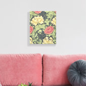 William Morris Chrysanthemum Vintage Blumenart Leinwanddruck (Insitu (Wohnzimmer))