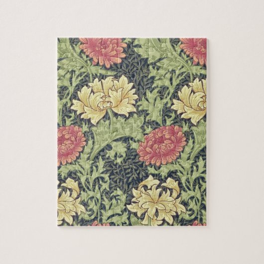 William Morris Chrysanthemum Vintage Blumenart Puzzle (Vertikal)