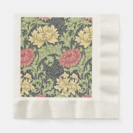 William Morris Chrysanthemum Vintage Blumenart Serviette