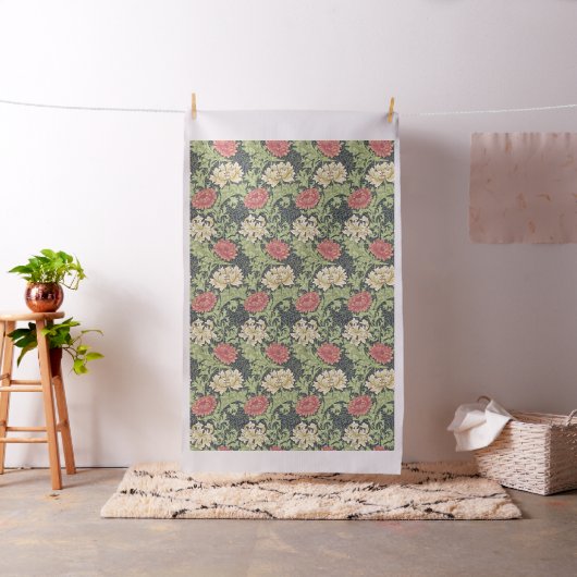 William Morris Chrysanthemum Vintage Blumenart Stoff (Beispiel)