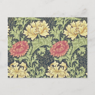 William Morris Chrysanthemum Vintage-Blumenkunst Postkarte