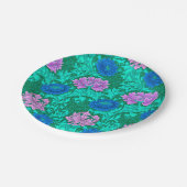 William Morris Chrysanthemums, Aqua und Violet Pappteller (Schrägansicht)