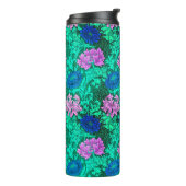 William Morris Chrysanthemums, Aqua und Violet Thermosbecher (Nach links gedreht)