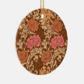 William Morris Chrysanthemums, Brown und Rust Cera Keramik Ornament (Rechts)