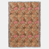 William Morris Chrysanthemums, Brown und Rust Decke (Vorderseite Vertikal)