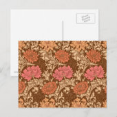 William Morris Chrysanthemums, Brown und Rust Postkarte (Vorne/Hinten)