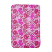 William Morris Chrysanthemums, Burgund und Pink Badematte (Vorderseite Vertikal)