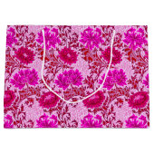 William Morris Chrysanthemums, Burgund und Pink Große Geschenktüte (Vorderseite)