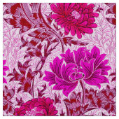 William Morris Chrysanthemums, Burgund und Pink Stoff (Nahaufnahme)