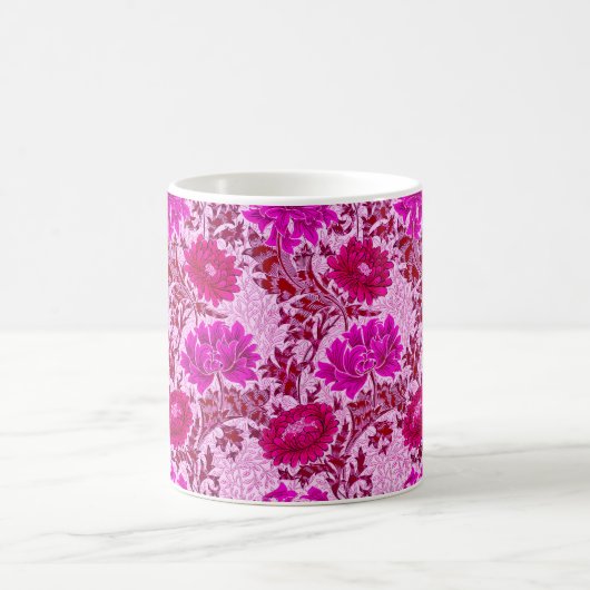 William Morris Chrysanthemums, Burgundy und Pink C Kaffeetasse (Mittel)