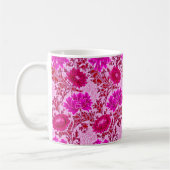 William Morris Chrysanthemums, Burgundy und Pink C Kaffeetasse (Links)