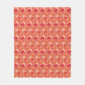 William Morris Chrysanthemums, Coral Orange Fleecedecke (Vorderseite)