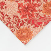 William Morris Chrysanthemums, Coral Orange Fleecedecke (Ecke)