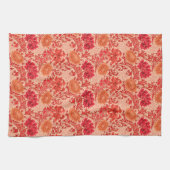 William Morris Chrysanthemums, Coral Orange Geschirrtuch (Horizontal)