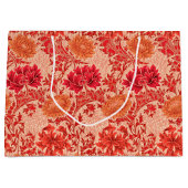 William Morris Chrysanthemums, Coral Orange Große Geschenktüte (Vorderseite)