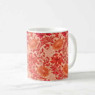 William Morris Chrysanthemums, Coral Orange Kaffeetasse