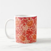 William Morris Chrysanthemums, Coral Orange Kaffeetasse (Links)