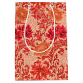 William Morris Chrysanthemums, Coral Orange Mittlere Geschenktüte (Vorderseite)