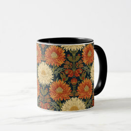  William Morris Chrysanthemums Floral Art Nouveau  Tasse