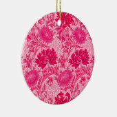 William Morris Chrysanthemums, Fuchsia Pink Keramik Ornament (Rechts)