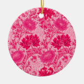 William Morris Chrysanthemums, Fuchsia Pink Keramik Ornament (Vorne)
