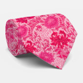 William Morris Chrysanthemums, Fuchsia Pink Krawatte (Gerollt)