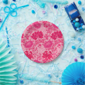 William Morris Chrysanthemums, Fuchsia Pink Pappteller (Party)