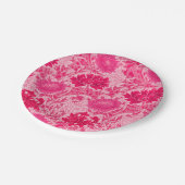 William Morris Chrysanthemums, Fuchsia Pink Pappteller (Schrägansicht)