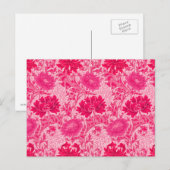 William Morris Chrysanthemums, Fuchsia Pink Postkarte (Vorne/Hinten)