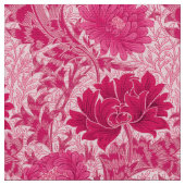 William Morris Chrysanthemums, Fuchsia Pink Stoff (Nahaufnahme)