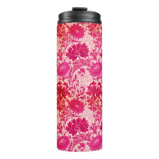 William Morris Chrysanthemums, Fuchsia Pink Thermosbecher (Vorderseite)