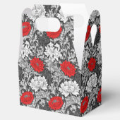 William Morris Chrysanthemums, grau und rot Geschenkschachtel (Geöffnet)