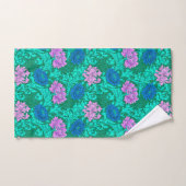 William Morris Chrysanthemums, Lime Green & Aqua Badhandtuch Set (Handtuch)