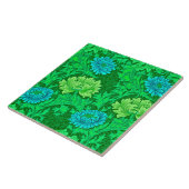 William Morris Chrysanthemums, Lime Green & Aqua Fliese (Seite)