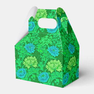 William Morris Chrysanthemums, Lime Green & Aqua Geschenkschachtel